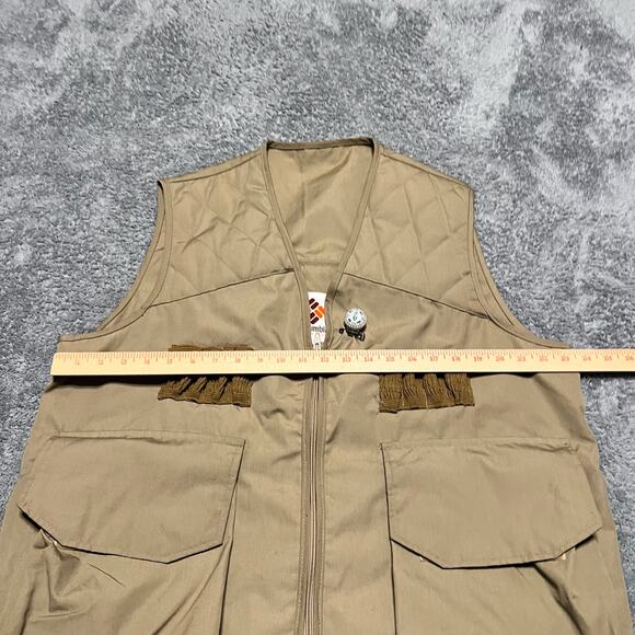 Columbia Vest Mens Large Hunting Fishing Brown Vintage Pockets - Picture 3 of 6